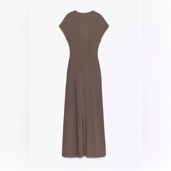 NWT Zara Elegant Brown Dress - Picture 7 of 10